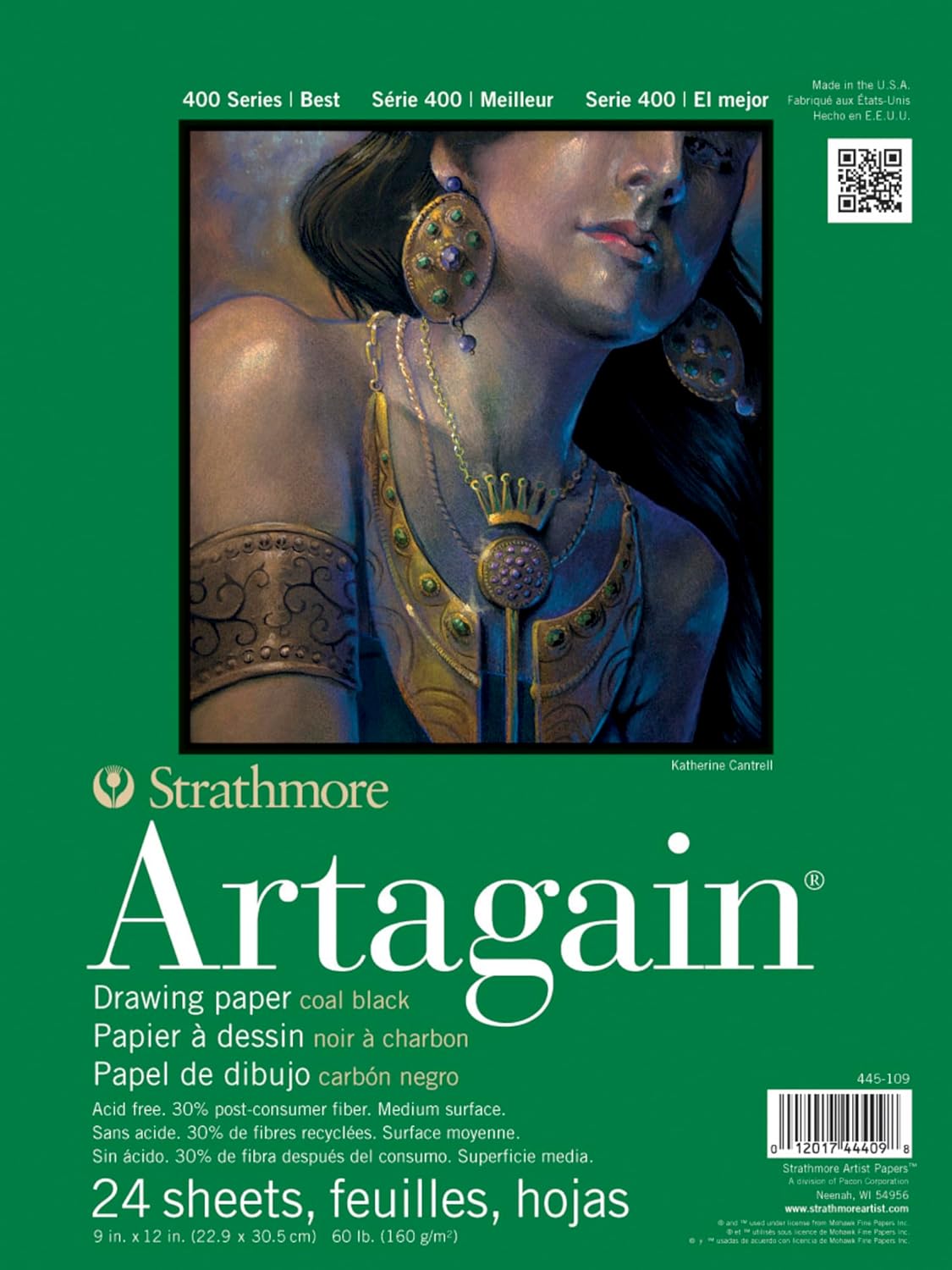 Strathmore 400 Series Artagain Pad, Coal Black Paper, Glue Bound, 6x9 inches, 24 Sheets (60lb/160g) - Artist Paper for Adults and Students - Pastel and Charcoal : Arts, Crafts & Sewing