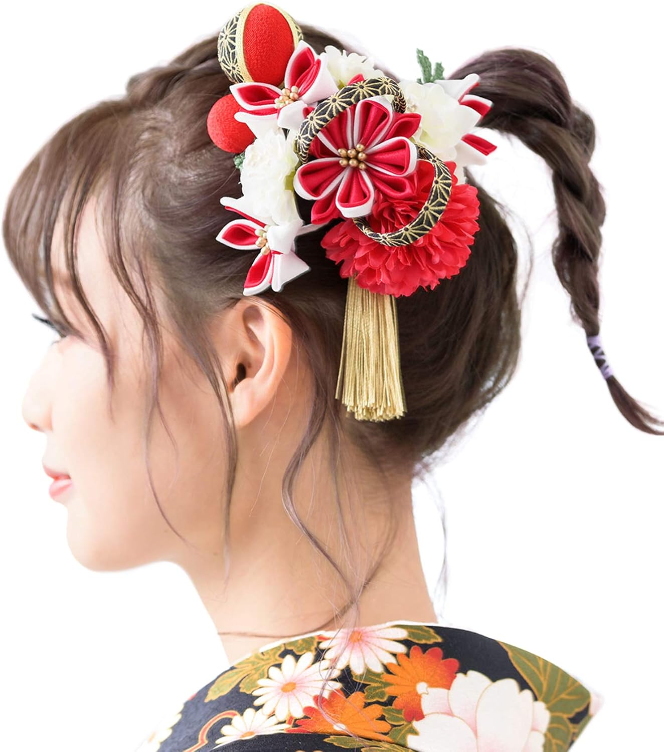 源氏物語 浴衣 紅型調ゆかた 仕立て上がり 芍薬 撫子模様 女性