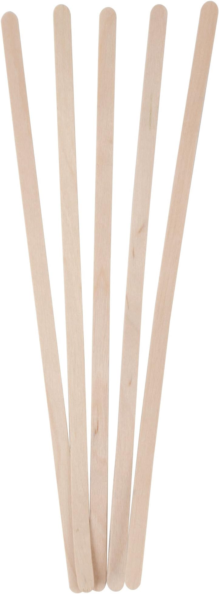 Stack Man 750022035 Birch Wood Coffee Stirrers, 1000 Count, Round Ends, 7"