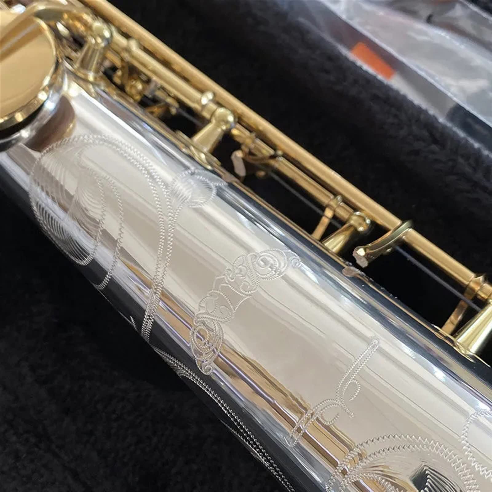Saksofon Profesjonalny Profesjonalny Saksofon Bb Z Białej Miedzi, Pozłacany Instrument B-tune Sax