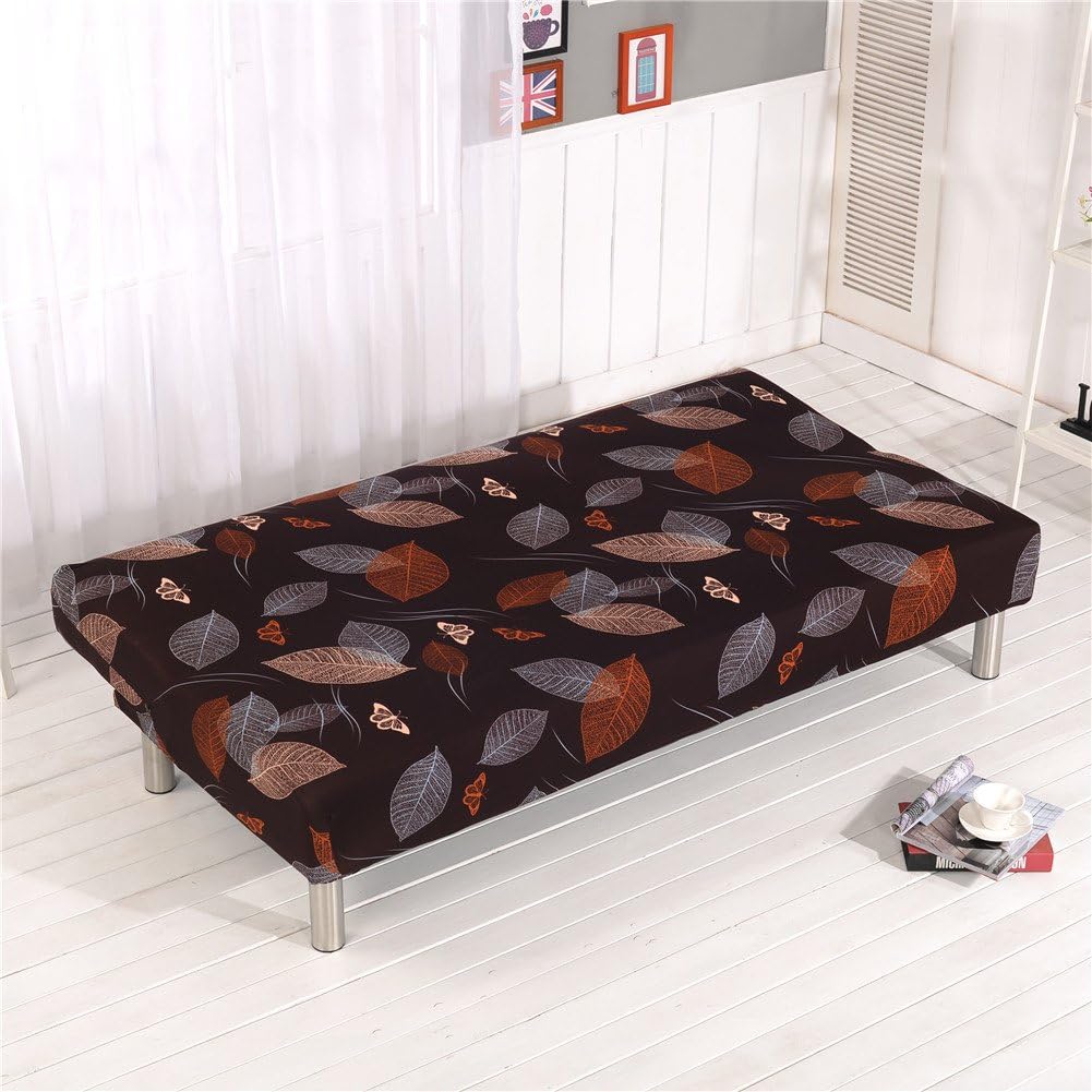 Cornasee Stretch Sofa Bed Cover Futon Slipcover,Full Folding Armless Sofa Covers Furniture Protector, Machine Washable (F)