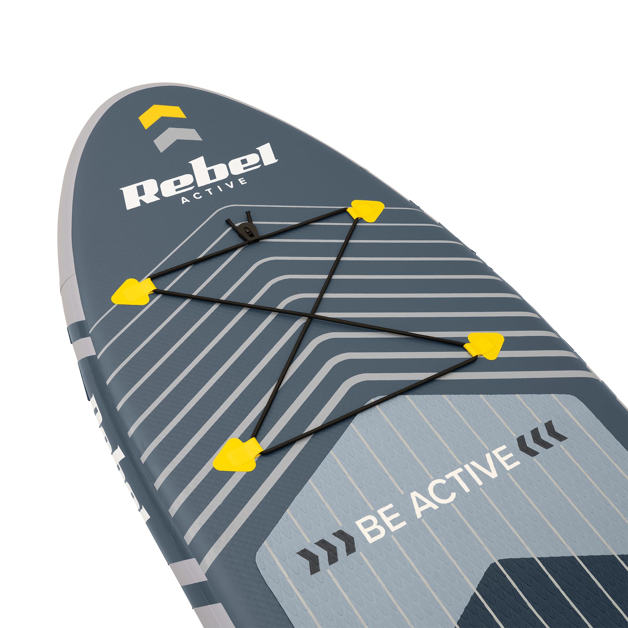 Rebel Electro Brett SUP Schwimmpumpe Drop-Stitch 244 cm Set Paddel Pumpe Rucksack RBA-4511