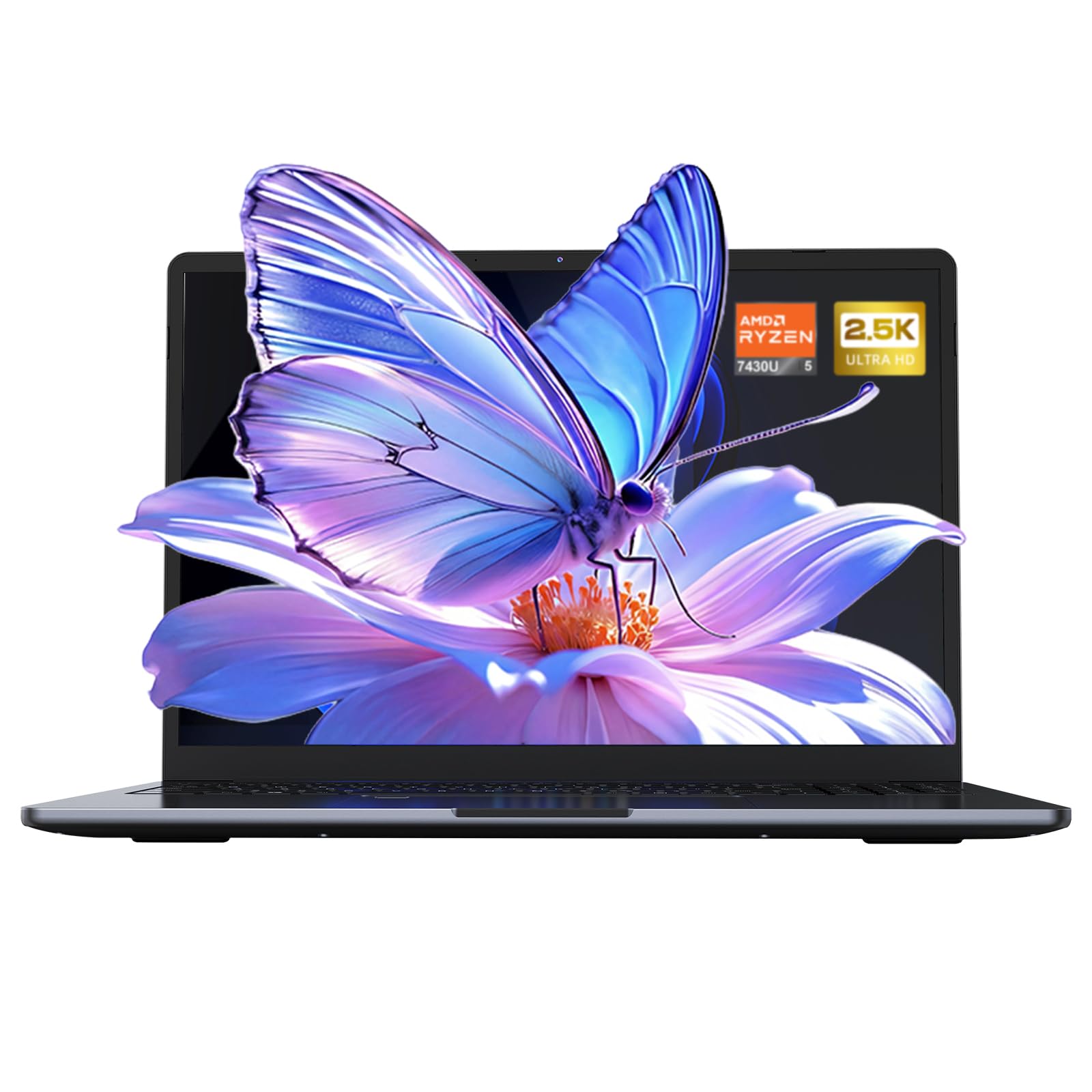 Ninkear Computer portatile da 16" QHD, Ryzen 5 7430U (fino a 4,3 GHz), 16 GB RAM, SSD 1 TB (espandibile a 4 TB), Win 11, Wi-Fi 6, BT 5.2, custodia metallica