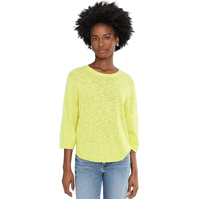 Mod-o-doc 3/4 Sleeve Crew Neck Swing Sweater
