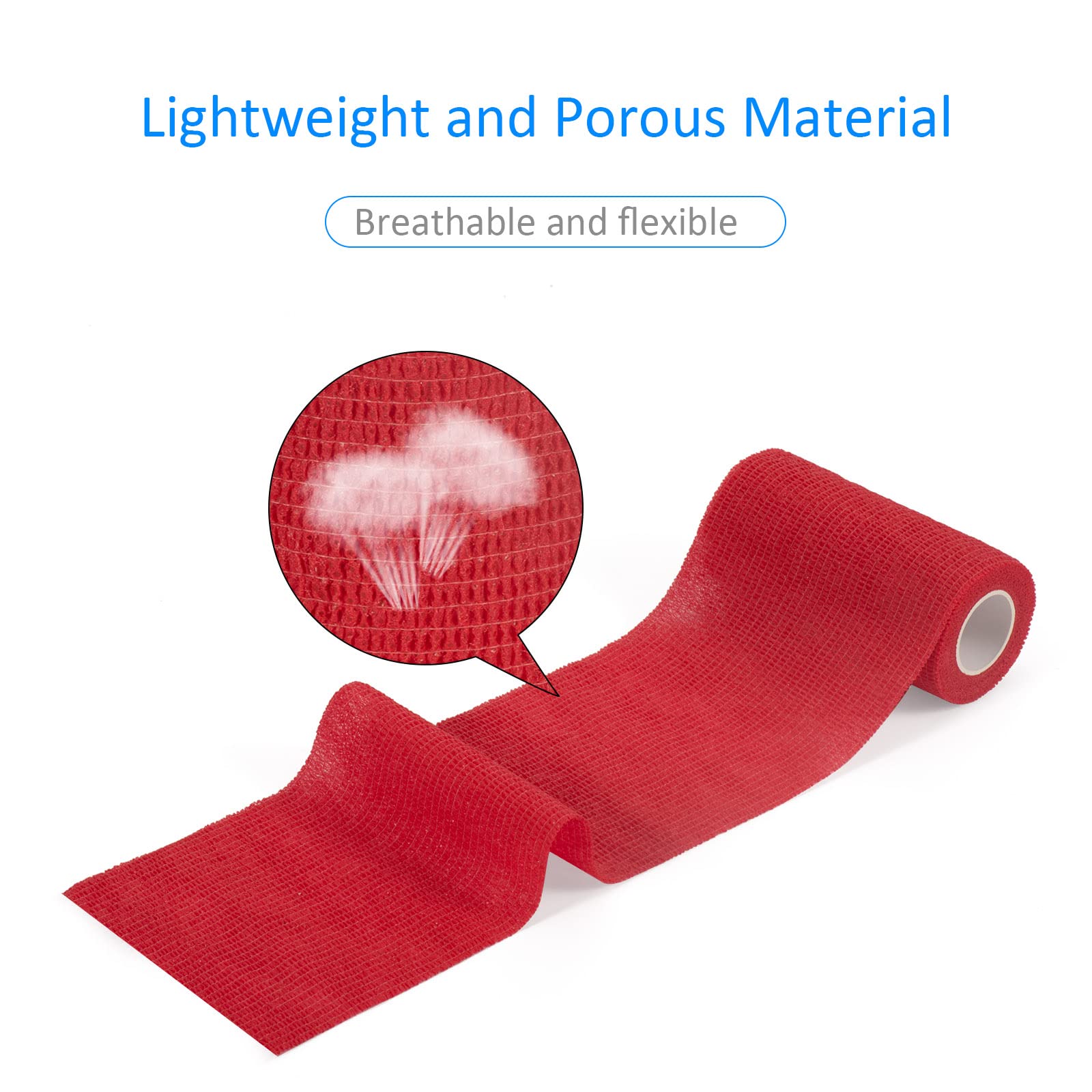 6 Rotoli Di Benda Elastica Autoadesiva, 10 Cm X 4,5 M, Tessuto Non Tessuto, Per Primo Soccorso E Sport - 3