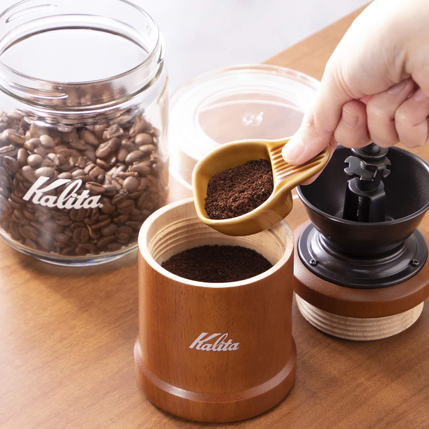 Amazon｜カリタ Kalita コーヒーメジャー 陶器製 パステルブラウン 