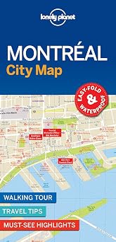 Lonely Planet Montreal City Map Durable, Waterproof, Easy-Fold Planning Map with Attractions & Walking Tours Compact City Planning Maps