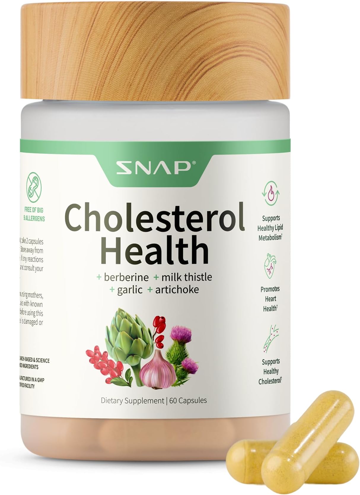Cholesterol Health - Support Healthy Cholesterol Levels and Natural Heart Health, 60 Capsules
