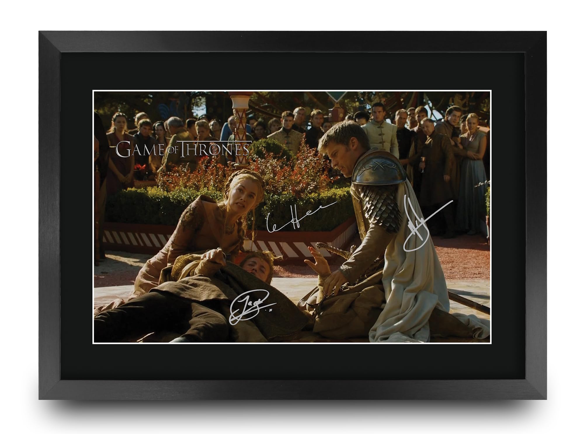 HWC Trading Game of Thrones Scene 2 Gifts Printed Signed Autograph Picture for TV Memorabilia Fans - A3 Framed