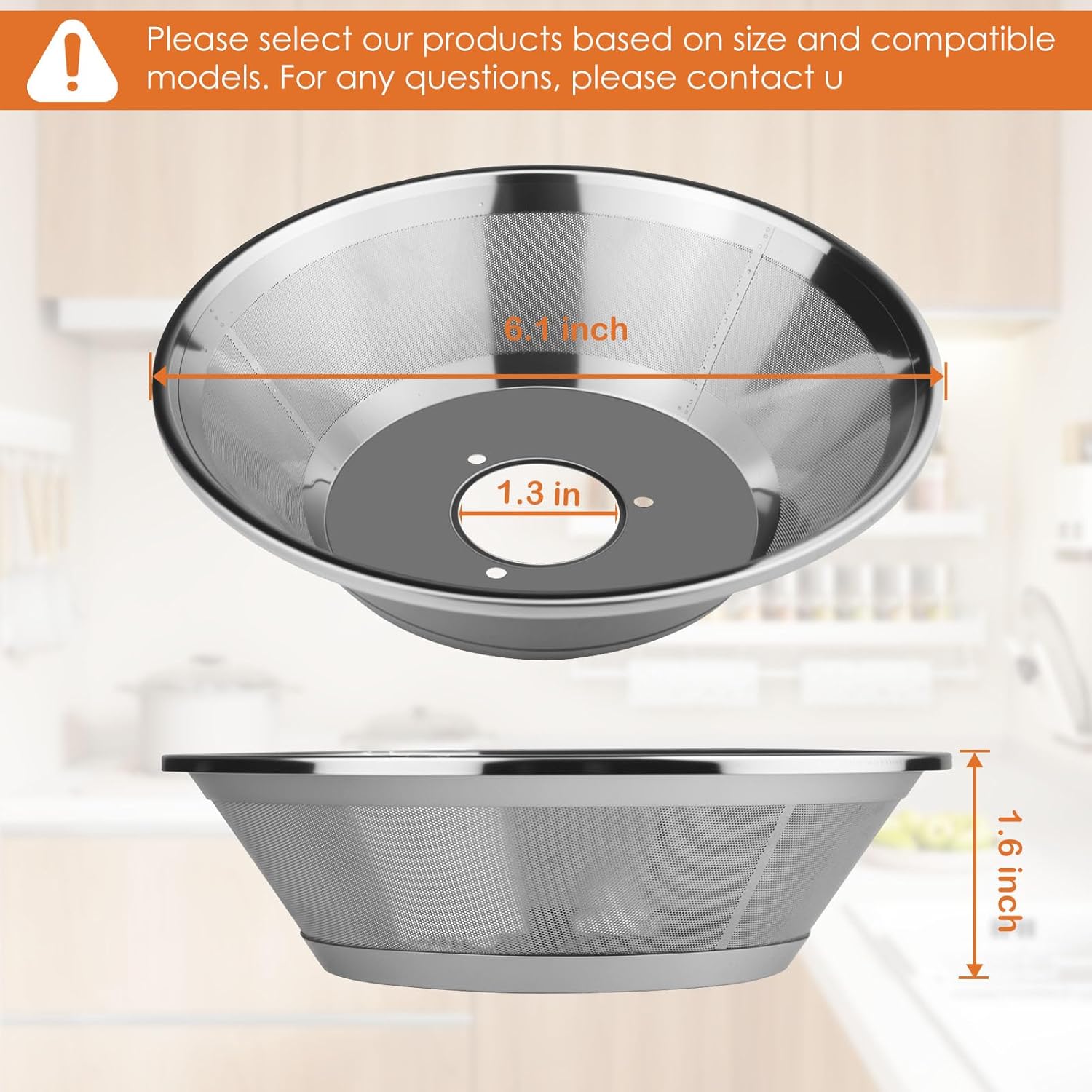 BR-3 Juicer Mesh Filter Basket （No Base）Compatible with Breville Juice Models BJE820XL/17,BJE510XL/45,800JEXL With Mesh Strainer Bowl, Blade, Screws & Wrench,Easy to Replace