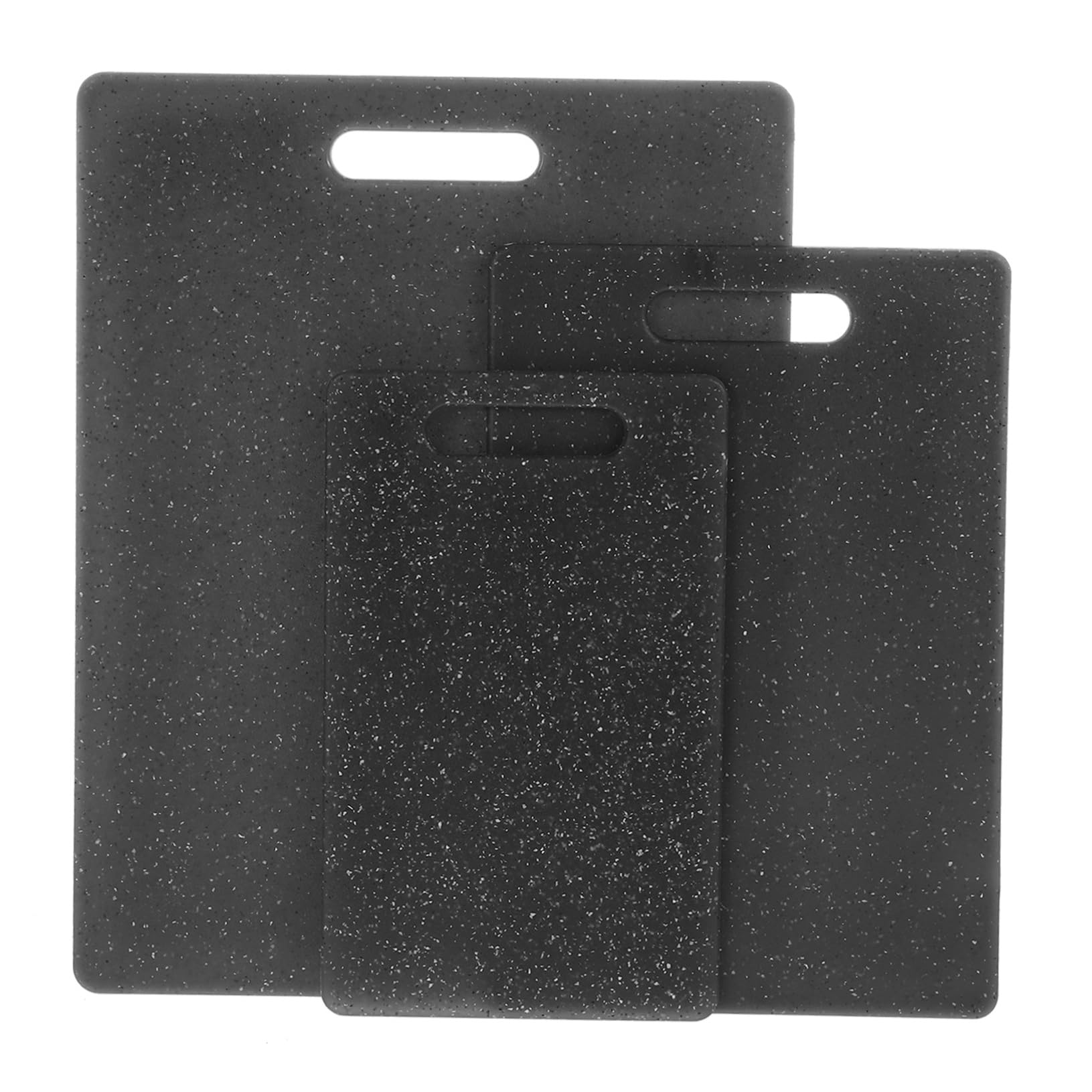 Set di 3 Taglieri da Cucina in Plastica Nera, Riutilizzabili | Design Antiscivolo, Uso Versatile, Formato Pratico per Preparazioni Quotidiane