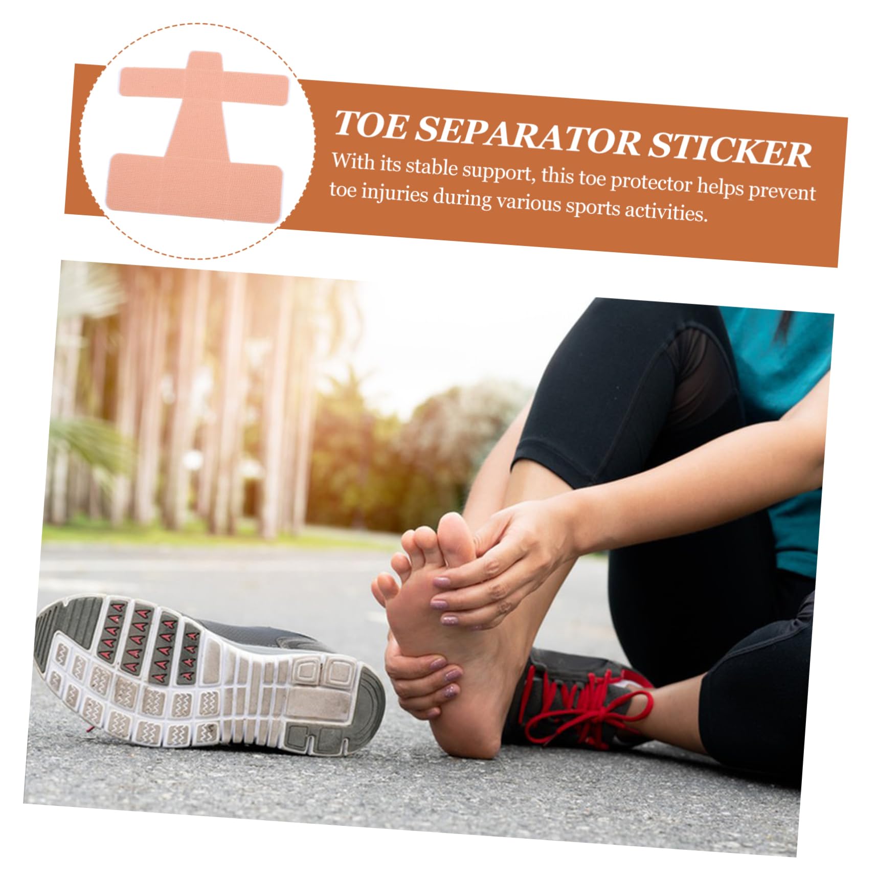 FOMIYES 6Pcs Foot Toe Protector Patch Soft Elastic Toe Separator Sticker for Foot Care Prevention Comfort Support Skin Tone Design