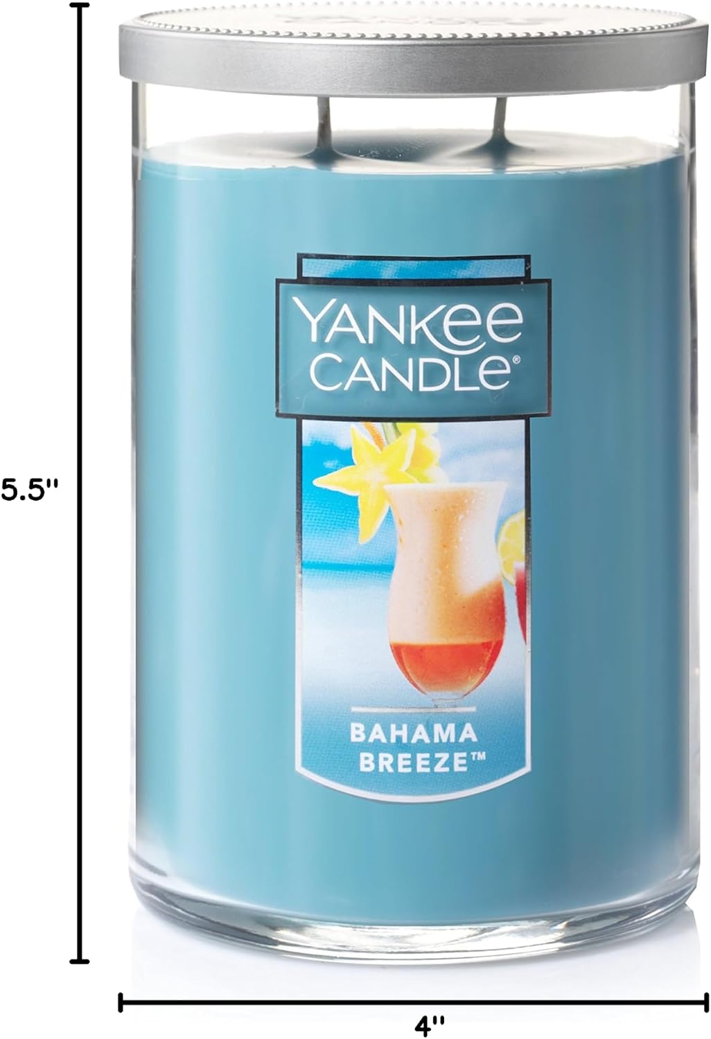 Yankee Candle Bahama Breeze Scented Classic 22oz Large 2-Wick Tumbler Candle Over 75 Hours of Burn Time Perfect for Home Decor and Gifting
