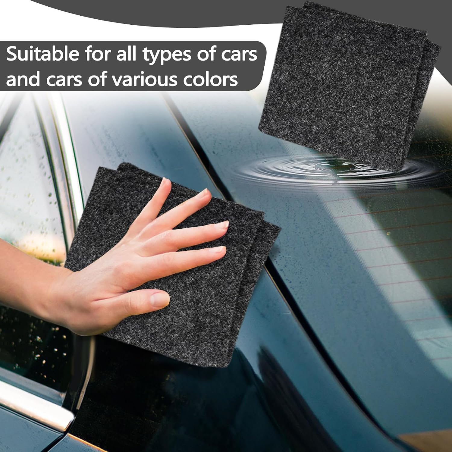 20 Packs Car Scratch Remover Cloth Kit, Nanoklean Car Paint Scratch Repair, Magic Nano Wipes for Vehicles Cleaning Polishing Water Spot Glass Swirls Residues (20)
