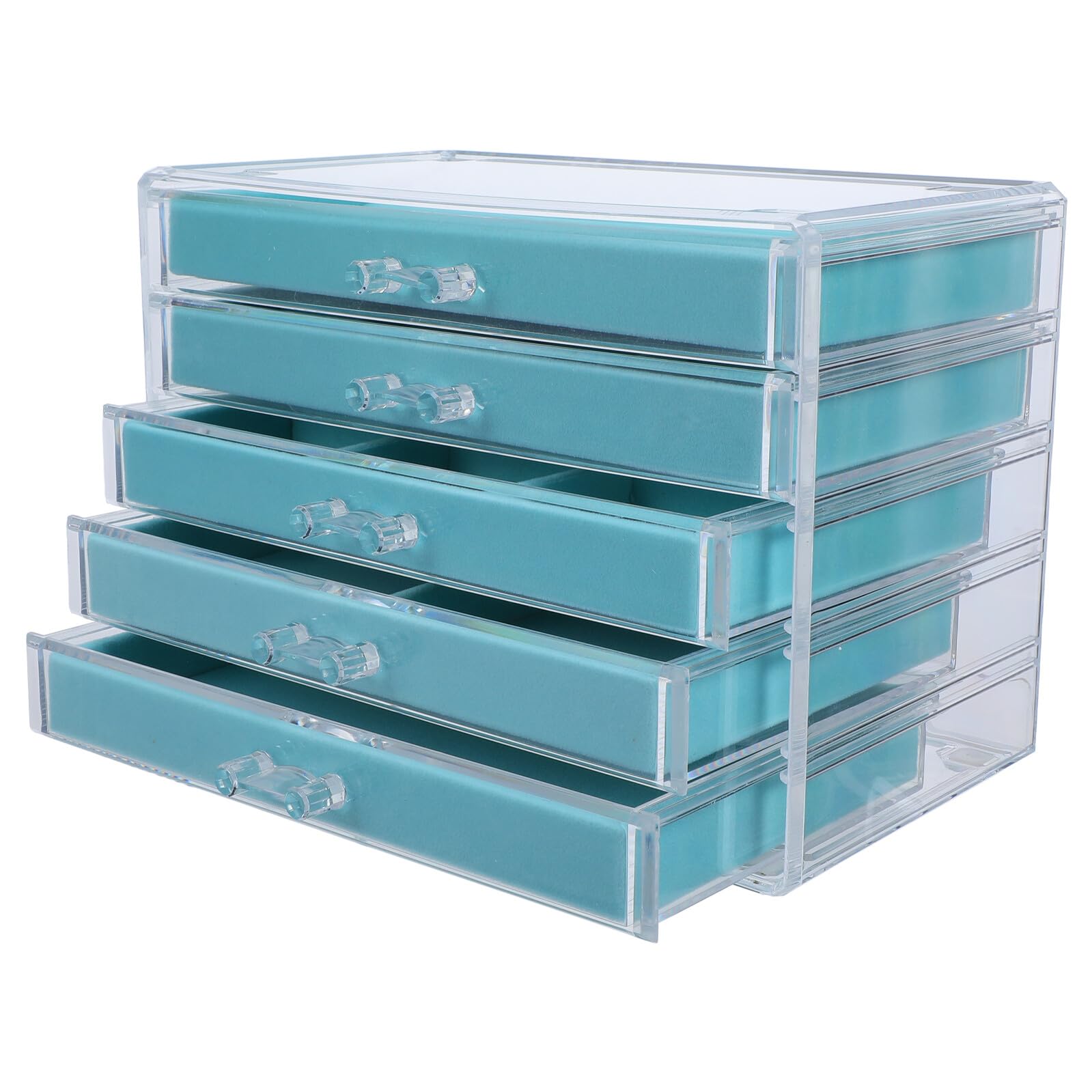 Abaodam 5strato Porta Gioielli Strati Cassetto per Collane e Braccialetti Organizer per Orecchini e Anelli Scatola Portagioie da Donna