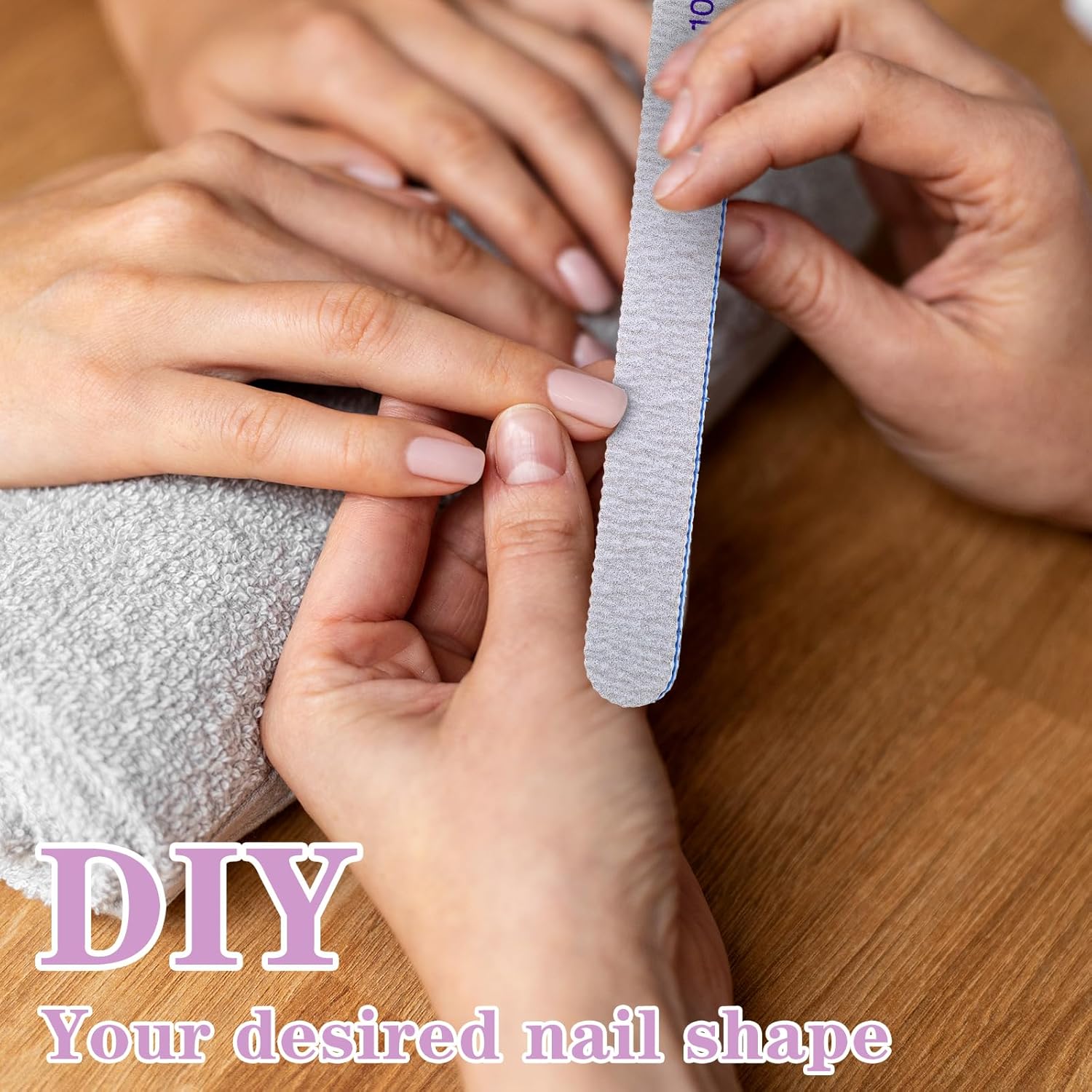 200 Pcs Nail Files 100/180 Grit Double Sides Emery Boards Reusable Nail Files for Acrylic Fingernails Professional Manicure Tools for Natural Acrylic Fingernail Home and Salon Supplies