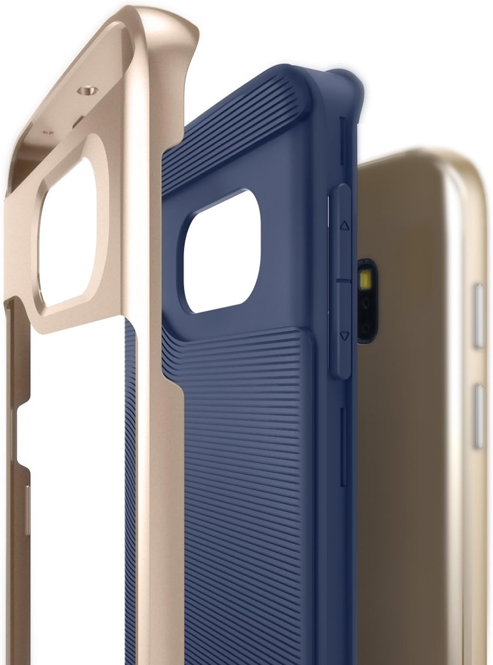 Caseology Wavelength Series Textured Pattern Grip Cover Case for Samsung Galaxy S6 Edge - Standard Packaging - Navy Blue