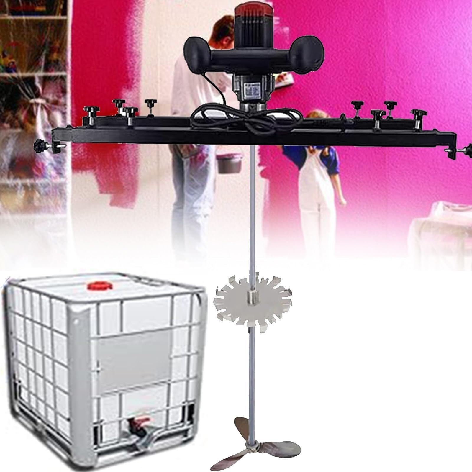 3280W Miscelatore pneumatico per pittura miscelatore elettrico a serbatoio, miscelatore di fango portatile per vernice, malta, gesso, malta, colla, foraggio