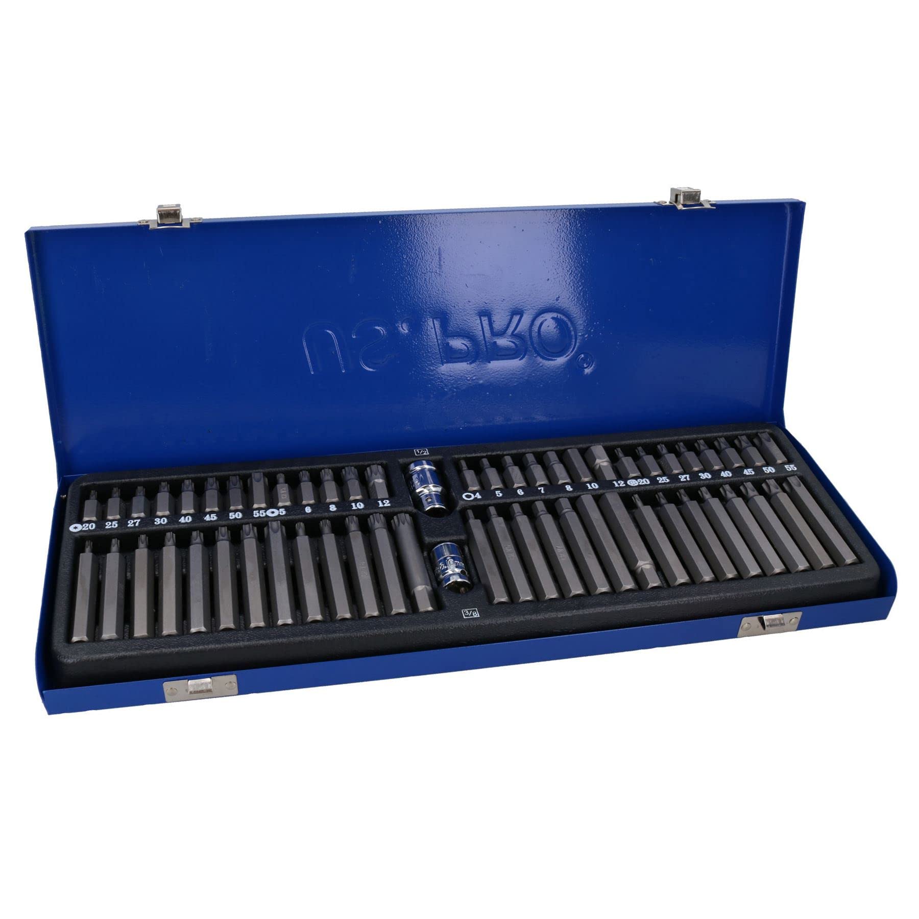 B&Q -  Hex / Allen / Torx / Tamper / Star / Spline Sockets 58Pc Set 3/8" 1/2" Dr At910