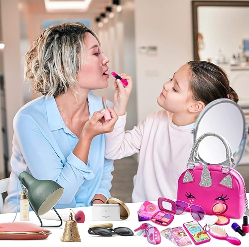 Miniatura 10 de Juego de monedero para niñas pequeñas con juguetes de maquillaje, juguetes para niñas pequeñas para regalos de niñas de 3, 4, 5, 6, 7 años, bolso