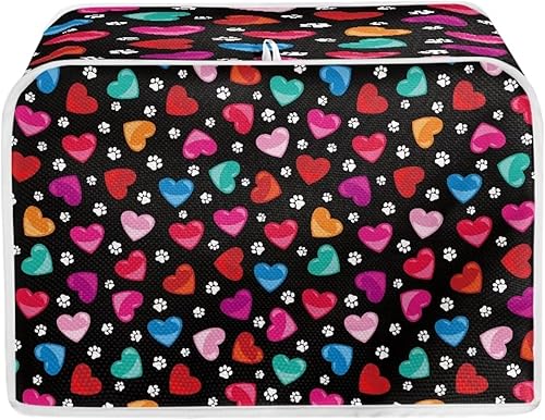 Vista 117 de Dreaweet Funda para tostadora de dibujos animados Kawaii Toast, de poliéster, se adapta a la mayoría de tostadoras de ranura larga de 4 rebanadas