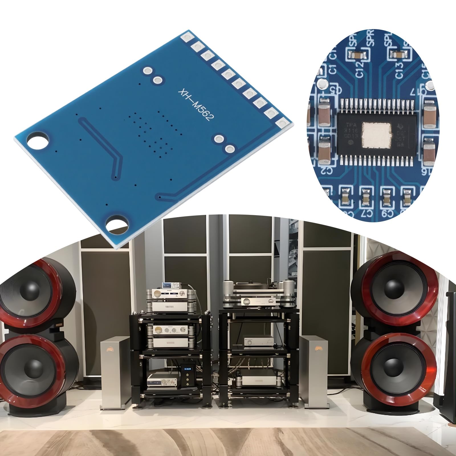Scheda Amplificatore Stereo Digitale TPA3116D2 XH-M562 - 2x50W - Modulo 12-24V Per Fai-da-te