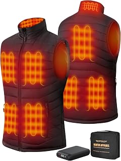 Topdot Men's Heated Vest 8 Zone 16000mAh Battery 10Hr Runtime