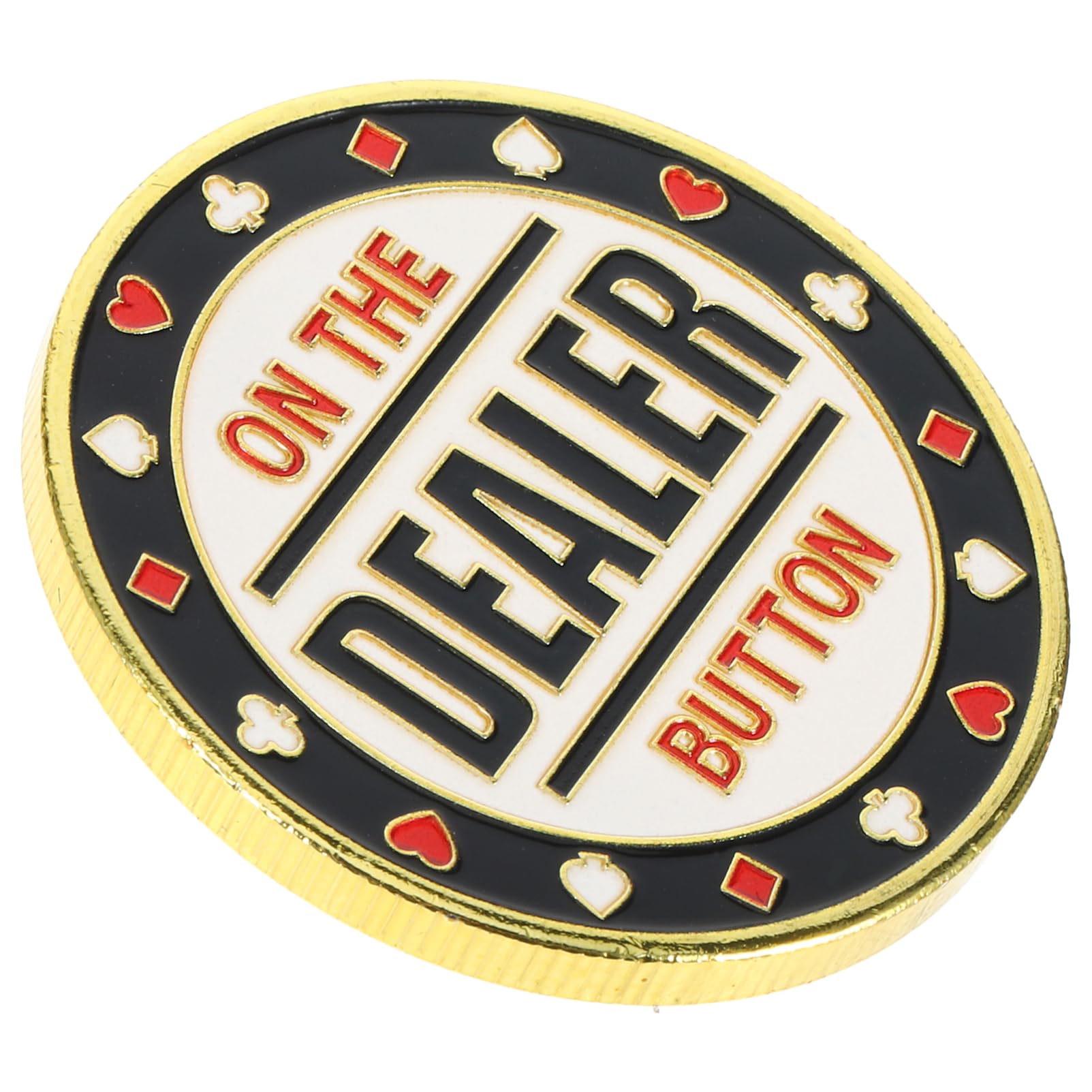 BCOATH Metal Dealer Button for Poker Games Game Markers for Tournaments Parties Smooth Design for Easy Use Game Counting Chip