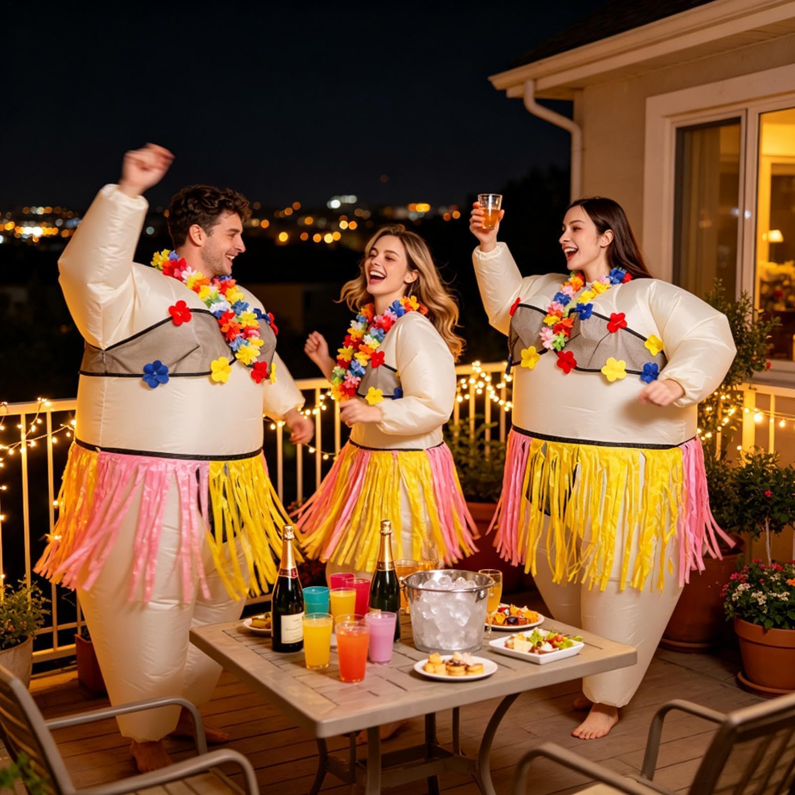 Generisch Aufblasbare Ballettkostüme Leichtes Hawaii-Verkleidungsset | Halloween-Aufblaskostüm für Halloween Weihnachten Feiertagsfeiern Party Treffen Bühnenauftritt