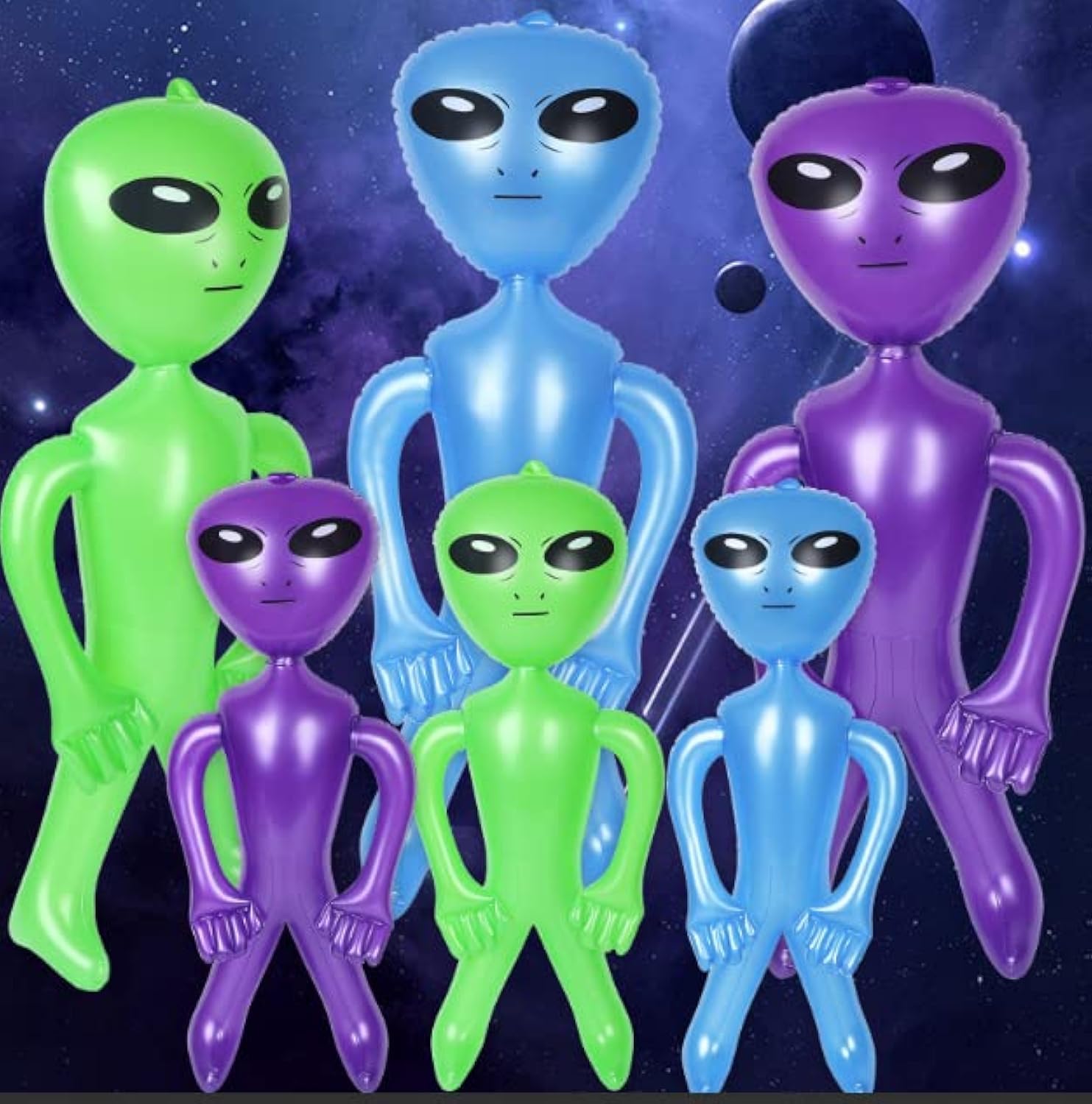 Ballon Extraterrestre Gonflable Vert 160 Cm - Pour Halloween, Anniversaire - En PVC, Réutilisable - Hélium Ou Air