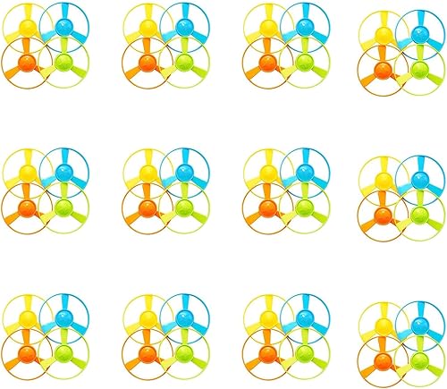 Miniatura 7 de Juguete de caza para gatos, juguete interactivo para gatos voladores con 1 parte superior giratoria iluminada, 1 hélice LED y 4 hélices voladoras,