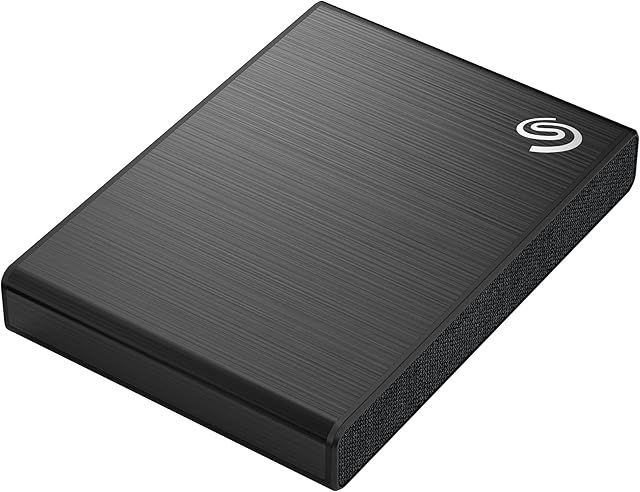 Seagate One Touch SSD 500 GB External SSD Portable  Black, speeds up to 1,030 MB/s, with Android App, 1yr Mylio Create, 4mo Adobe Creative Cloud Photography plan and Rescue Services (STKG500400)