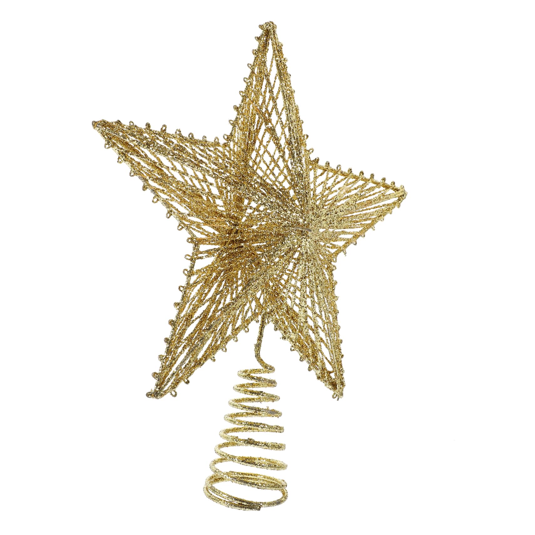 Estrella del árbol de Navidad Alipis brillo purpurina adorno ligero para copa de abeto