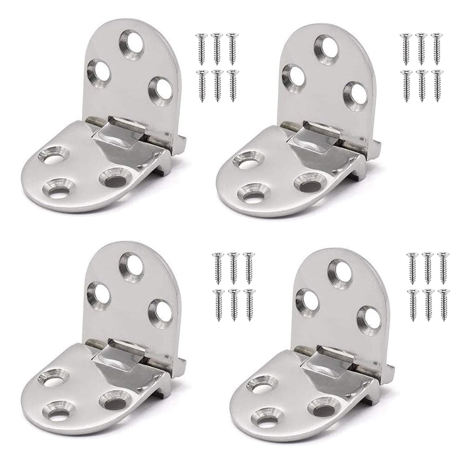 4 Stück 180 Grad Scharniere Edelstahl - Klappscharnier Für Möbel