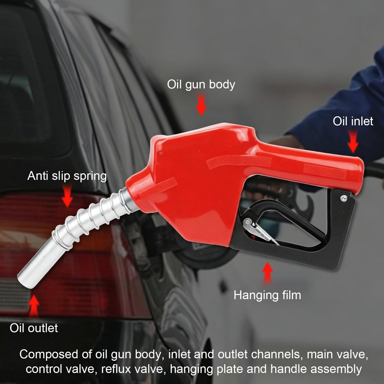 Pistolet do automatycznej dystrybucji oleju napędowego 3/4", pistolety dozujące z automatycznym systemem wyłączania, pistolet samochodowy z pompą oleju napędowego/paliwa, pompą olejową do ssania oleju