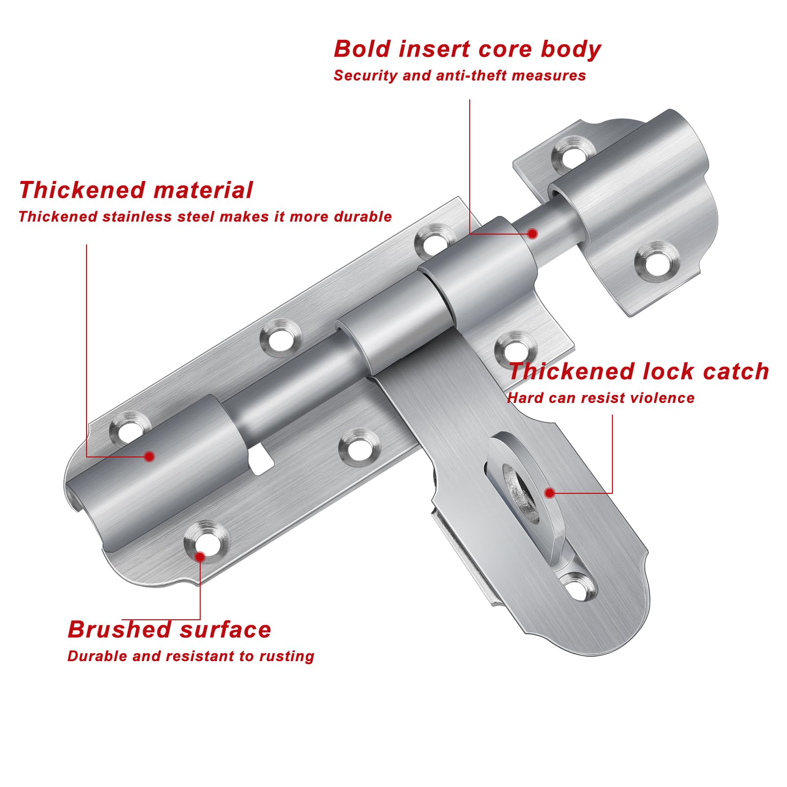 Sayayo Chiavistello Porta Catenaccio Porta In Legno, Chiavistello - Foto 9