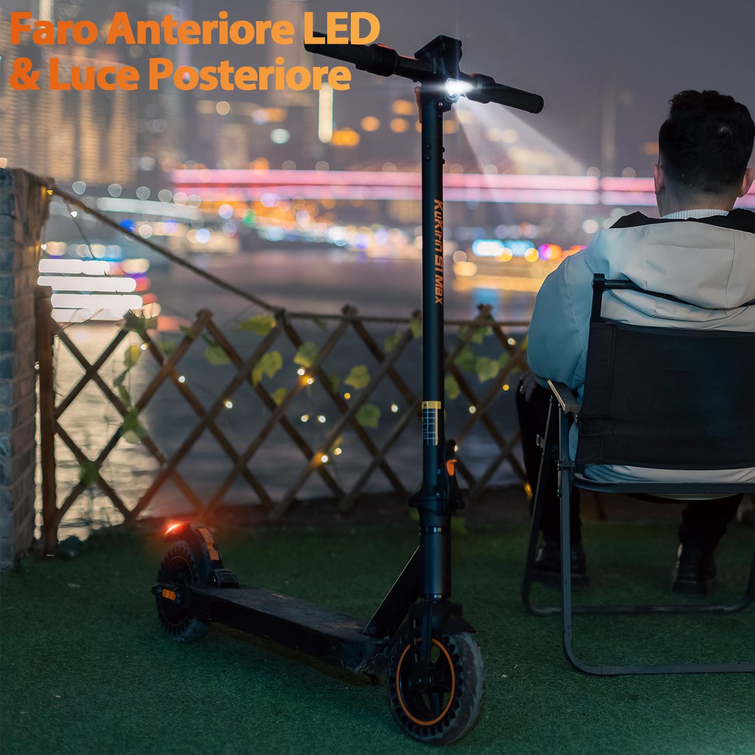 Kukirin S1 Max Monopattino Elettrico Adulto,Scooter Elettrico,Patinete Electrico,Autonomia di 39KM,Velocità Massima 25km/h,10"Pneumatici,Doppia Frenata,3Modalità di Velocità,Pieghevole Per.