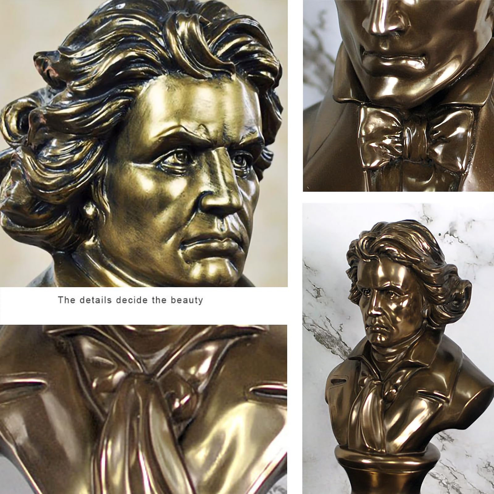 Amazon.com: ZKSYLSM Beethoven Resin Bust Sculpture Ornament,12