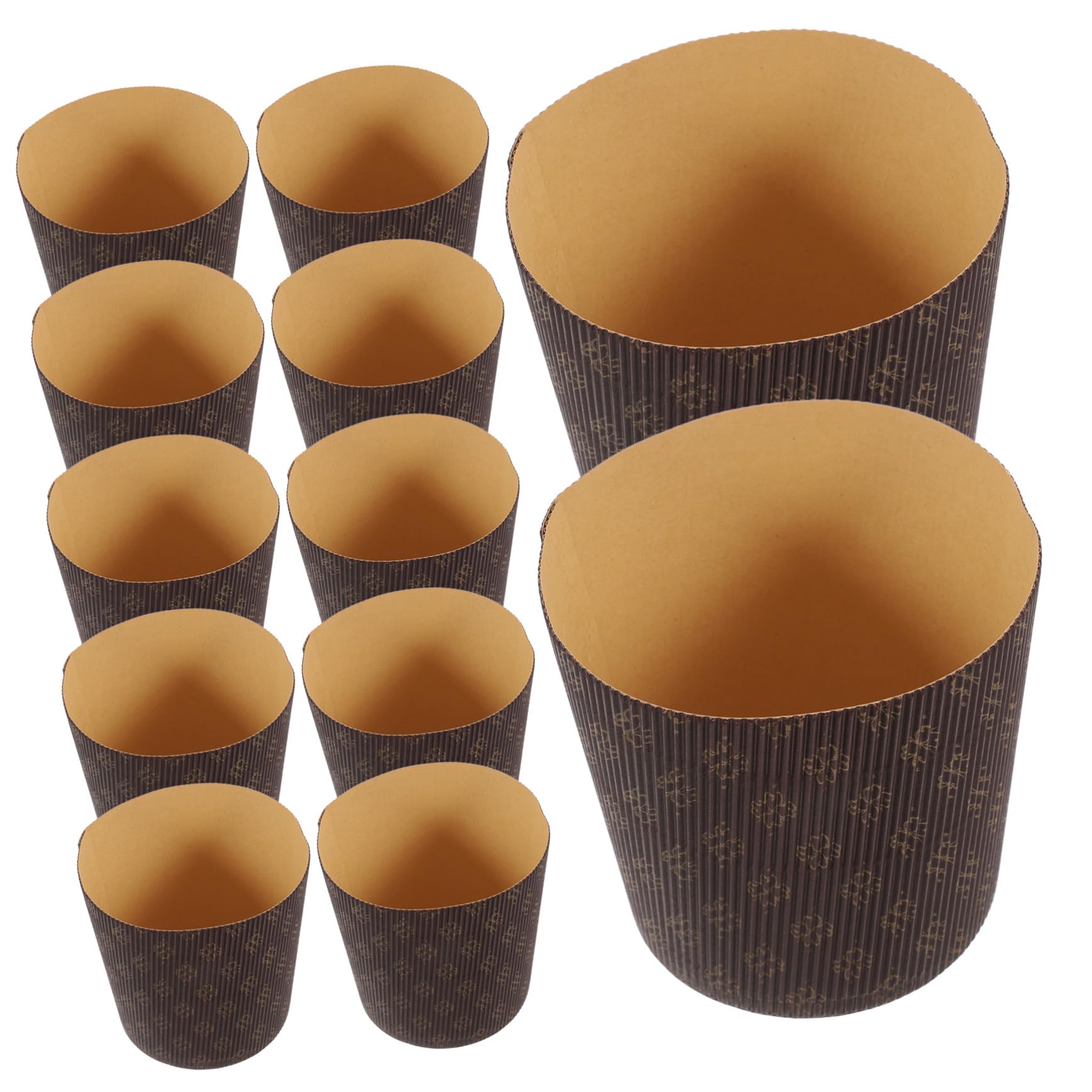 25 Moldes de Papel para Cupcakes y Muffins Marrón, Papel Resistente para Hornear Fácil y Práctico, Adecuado para Baby Shower y Repostería en Casa