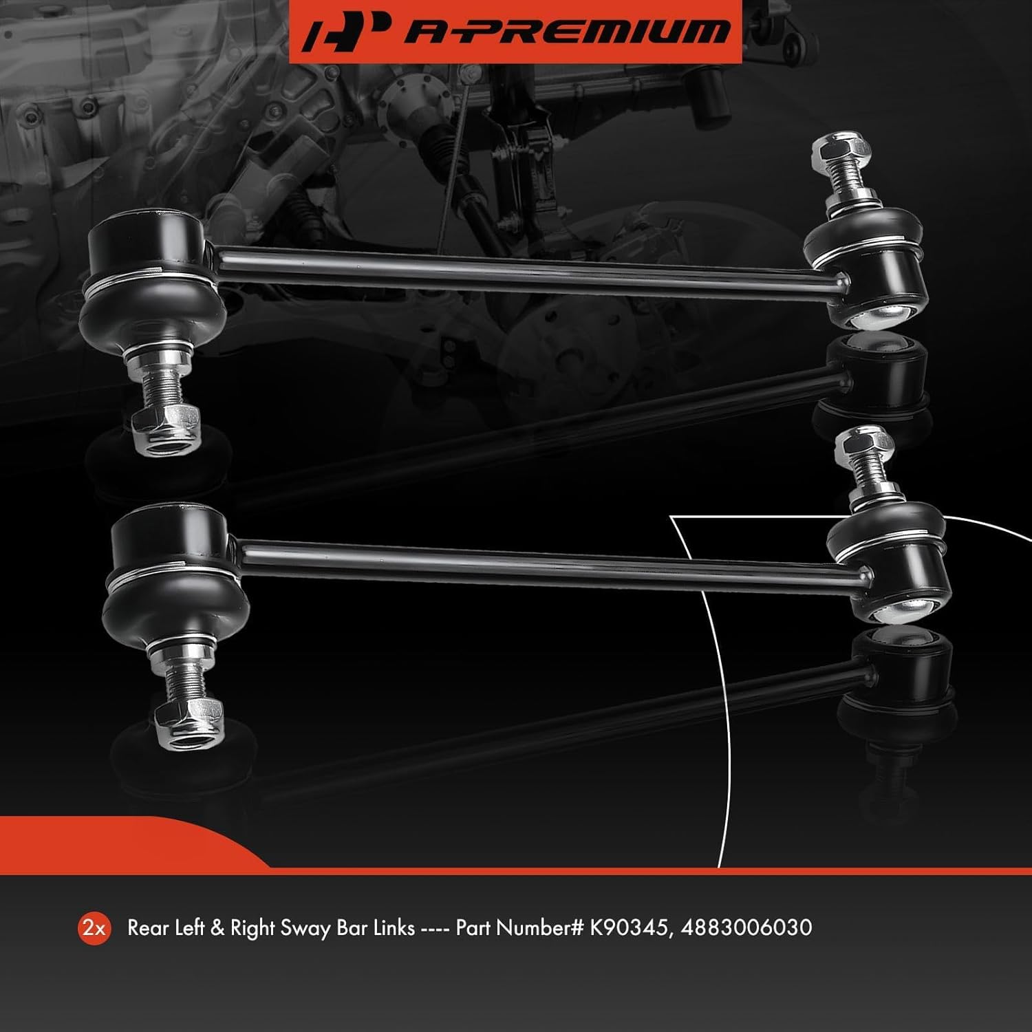 A-Premium 2Pcs Rear Sway Bar Links Stabilizer Bar Links, Compatible with 2001-2019 - Toyota Camry Highlander Avalon Venza Solara & Lexus RX350 RX400h ES300 ES300h ES330 ES350 RX330