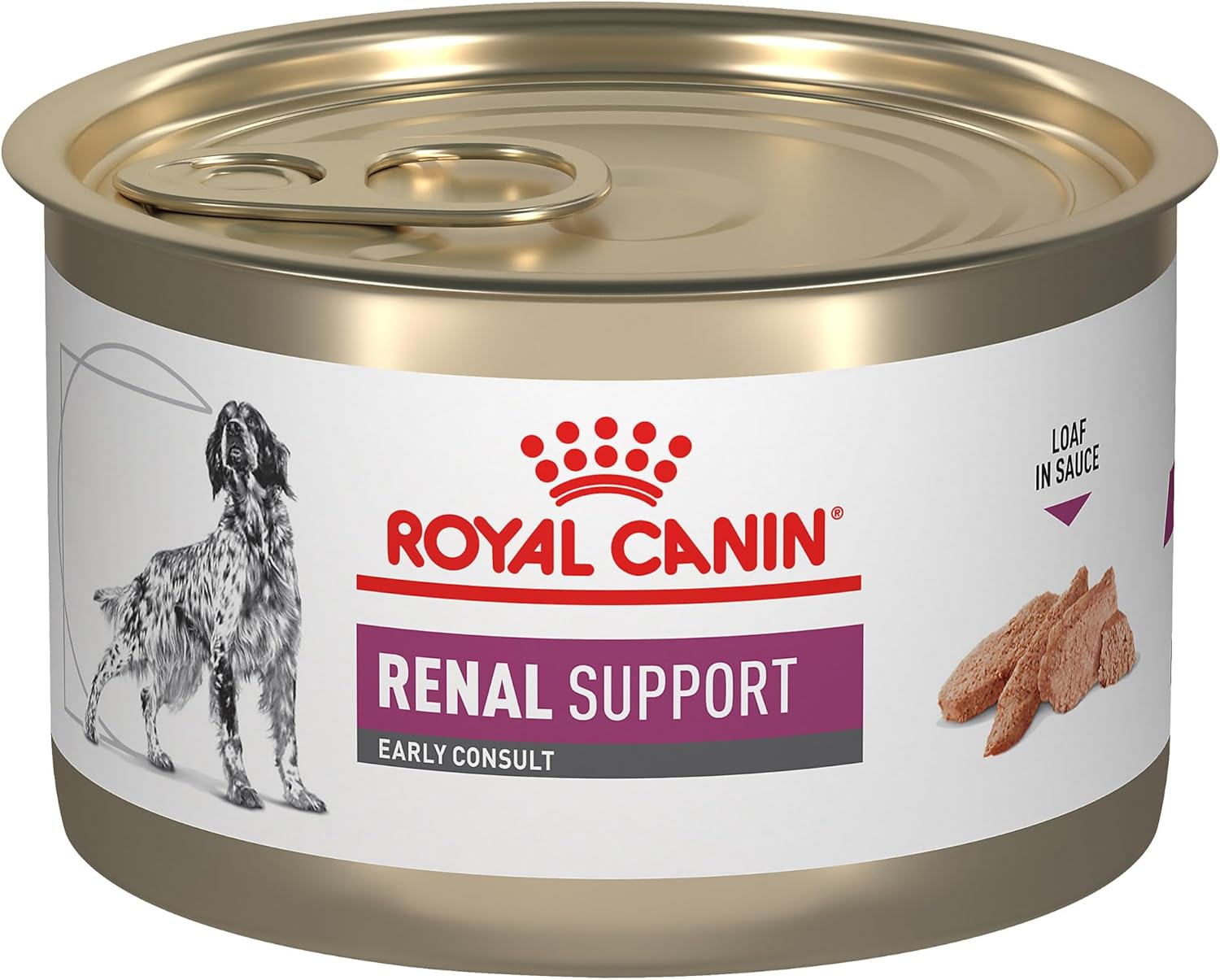 Royal Canin Veterinary Diet Canine Renal Support Early Consult Adult Loaf in Sauce Dog Food, 5.2 oz (Pack of 24)