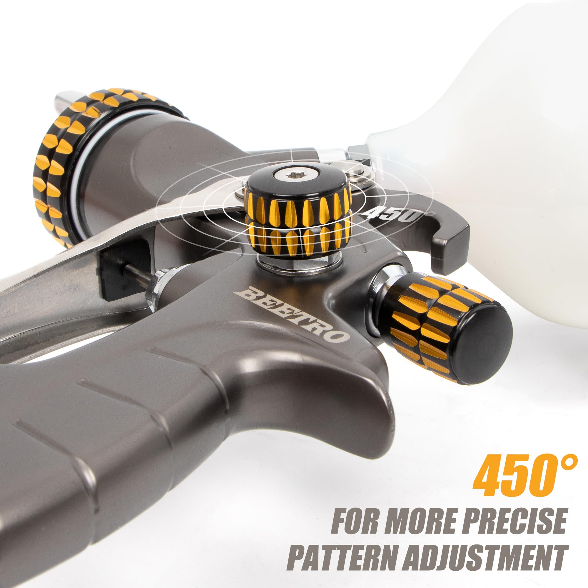 BEETRO Mini Pistolet HVLP, Buse 1,0mm pour Vernis et Retouches