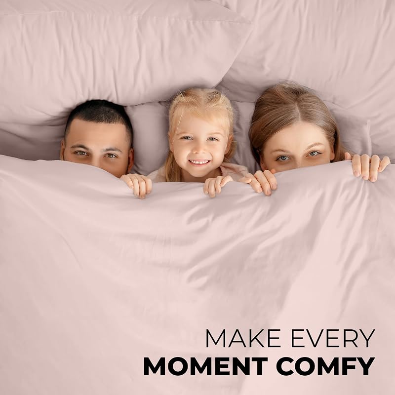 ROYALE LINENS 4 Piece Full Sheets Set - Soft Brushed 1800 Microfiber Bedding - 1 Fitted and 1 Flat Sheet, 2 Pillow Cases - Wrinkle Free & Fade Resistant - Hotel Luxury Bed Sheets Set (Pink, Full) image 6