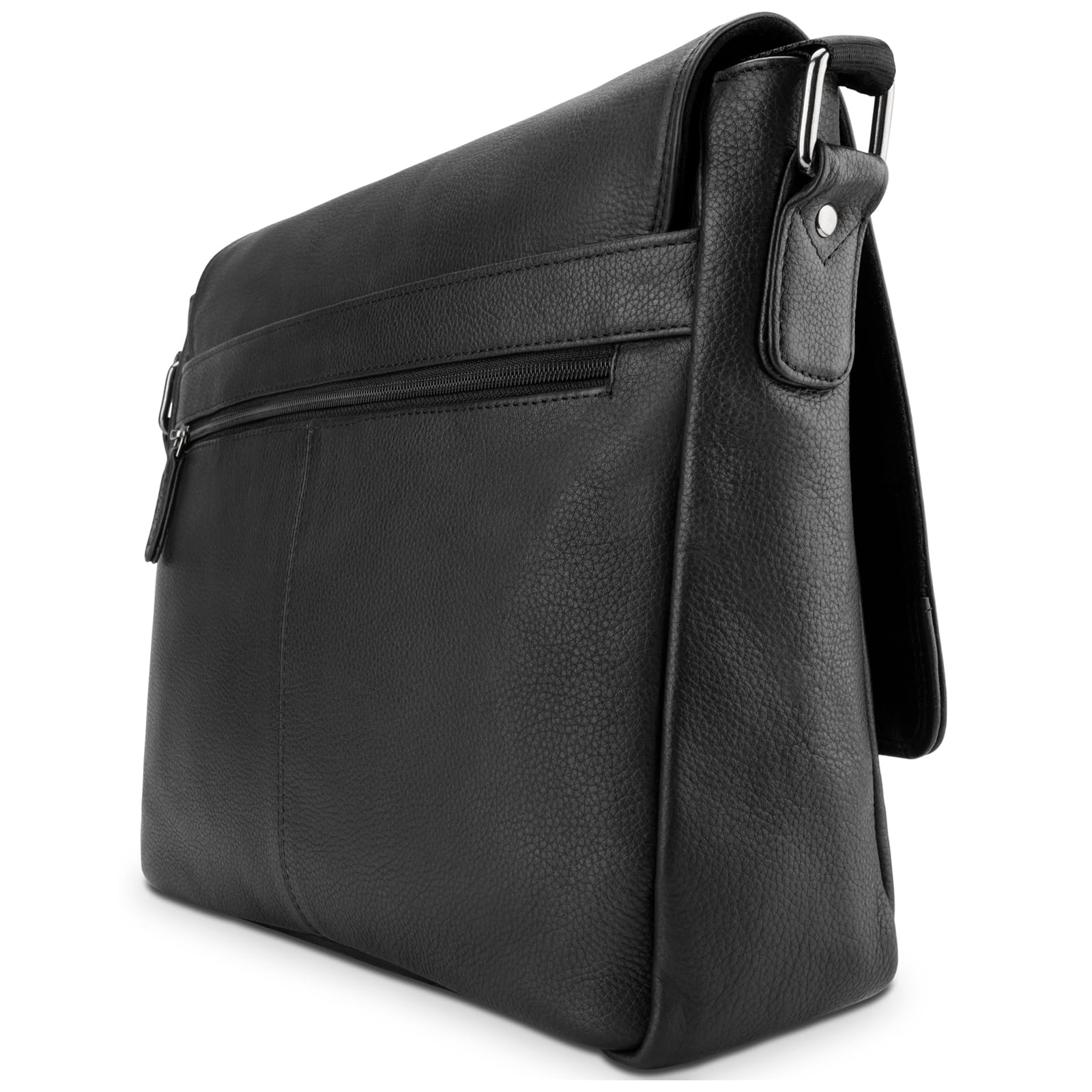 LEABAGS Sac bandoulière pour hommes et femmes | Sac ordinateur portable en cuir véritable 14" | Sac messager avec bandoulière | Sac à main | Sac de travail | Sac de transport
