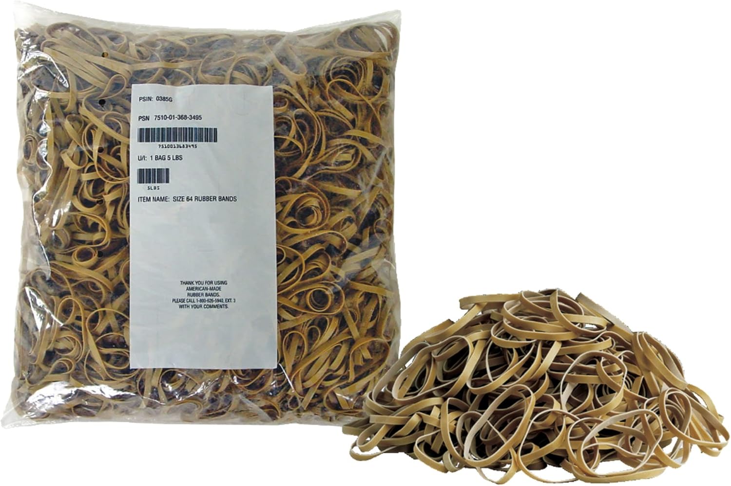 Alliance® Postal Bands, Size #64, 3 1/2" x 1/4"