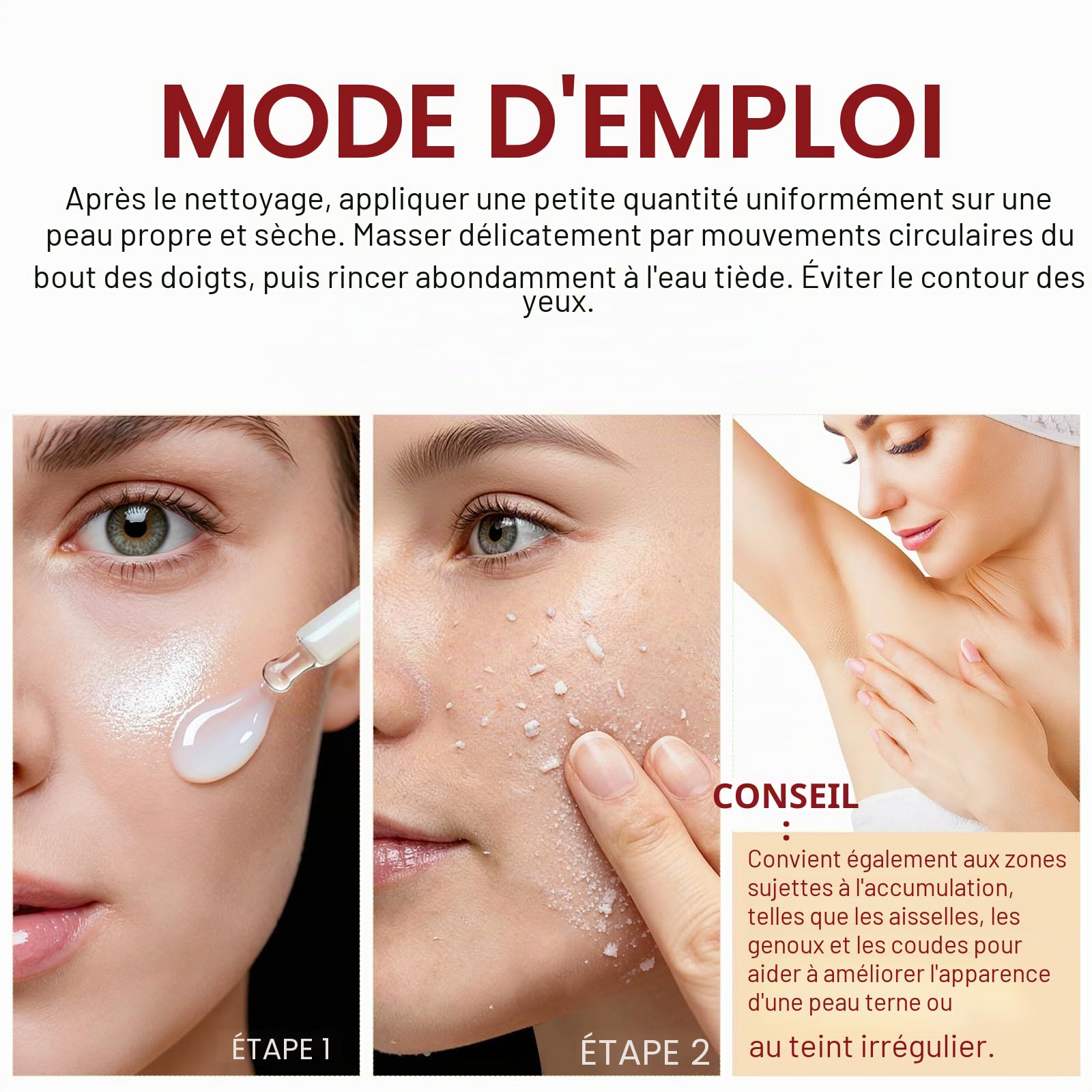 Sérum Exfoliant Visage au Riz Blanc 100ml + Riz Noir 100ml, Peeling Visage Doux AHA BHA VB3, Élimine Peaux Mortes, Affine le Grain de Peau, Réduit Pores, Éclat & Hydratation, Soin Coréen,Toute la Peau