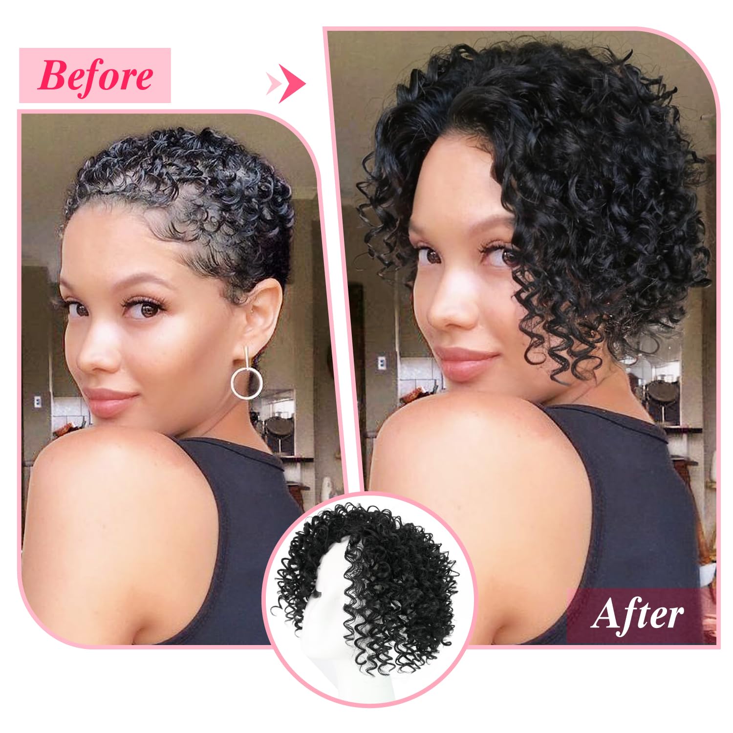 Amazon.com : Adancyler Natural Afro Kinky Curly Short Hair 