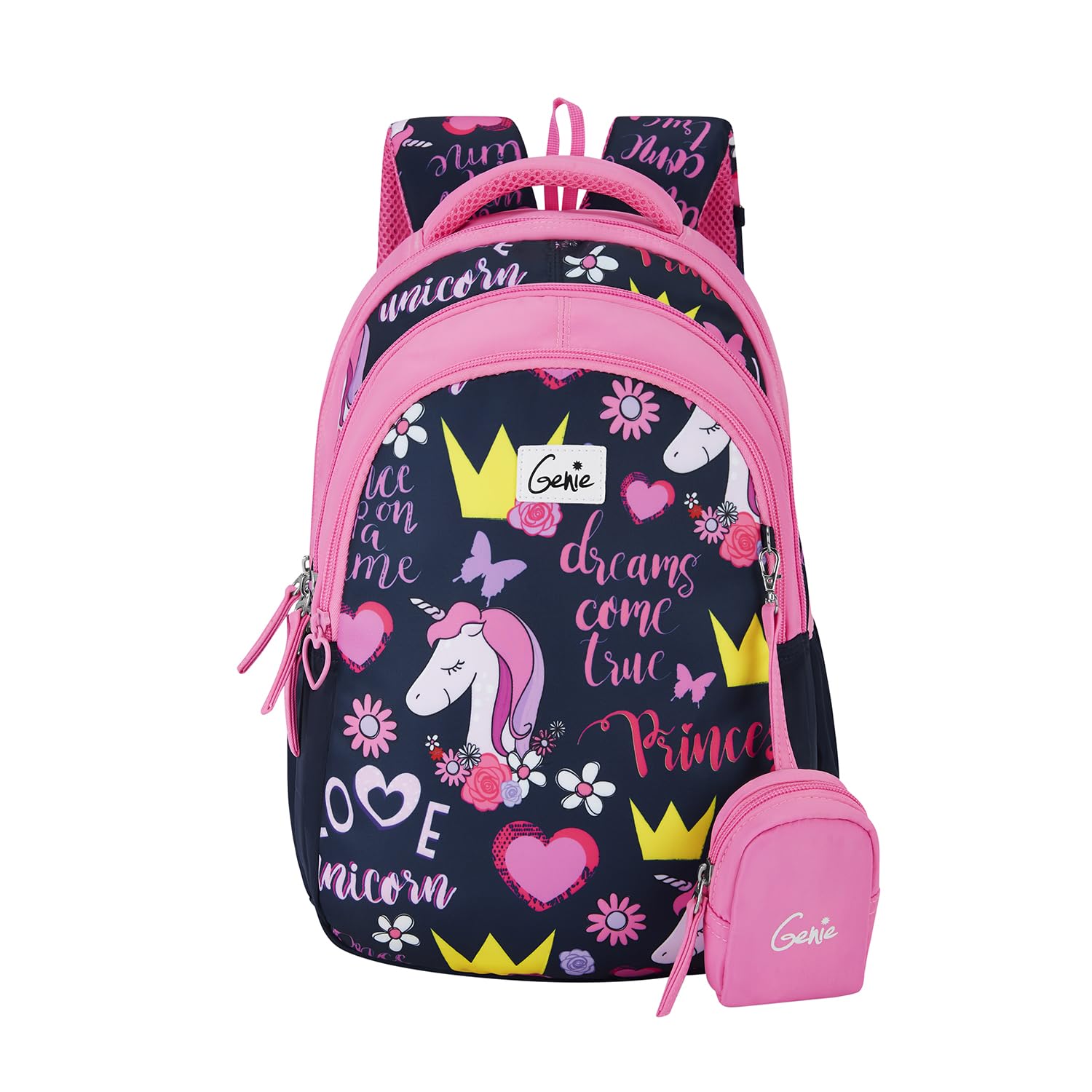 School Backpack for Girls |15 In-20 Ltr with Three Compartments,Side Pockets and Light Weight with Padded Shoulders |Best for Books,Stationery, Lunch Box & Essentials-image-35