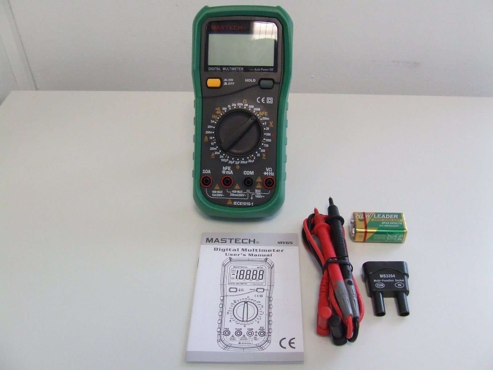 MY65 Mastech Original Digital Multimeter 20000 Counts Hohe Genauigkeit DCV 1000V 200MΩ Schutzhülle