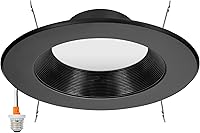 Vista 10 de Maxxima 4 pulg. Luz de techo empotrada LED de 5 CCT, 800 lúmenes, con conexión rápida E-26, color seleccionable 2700K-5000K